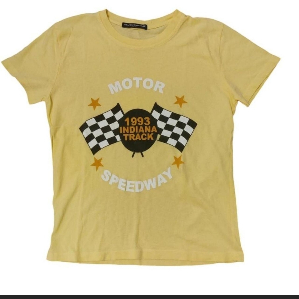 Brandy Melville yellow graphic short sleeve tshirt